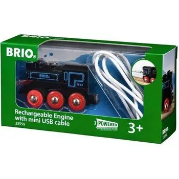 Brio World Locomotive Rechargeable  - Accessoire lumineux Circuit de train en bois - Ravensburger - Mixte dès 3 ans - 33599