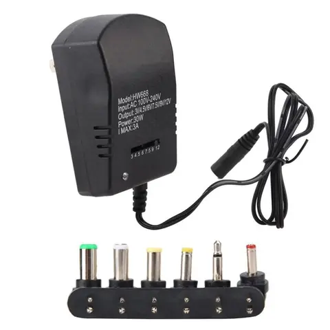Adaptateur secteur universel 30 W 3 V/45 V/6 V/75 V/9 V/12 V à tension réglable (prise UE 220 V)