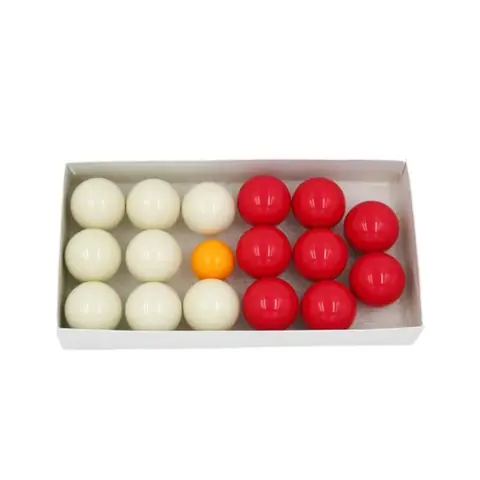 Jeu de pétanque pour billard - 2 joueurs - Billes blanches et rouges - Diamètre 47mm - Cochonnet 38mm