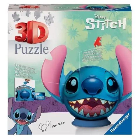 Puzzle 3D Ball Disney Stitch 72 pièces Dès 6 ans Ravensburger 11574