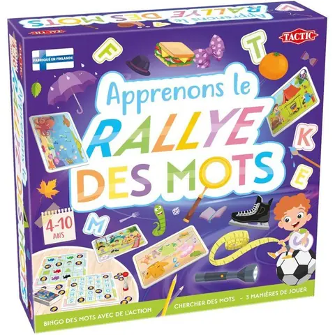 Apprenons le Rally des Mots - Jeu éducatif - TACTIC - 2 joueurs et plus - Dès 4 ans