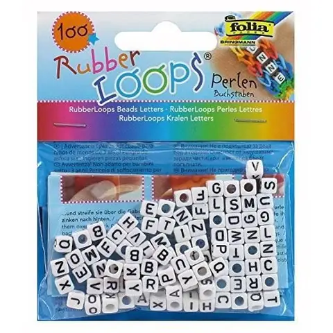 Accessoire de loisirs créatifs - FOLIA PAPER - Caoutchouc Boucles Perles - 80 pièces - Multicolore - Mixte