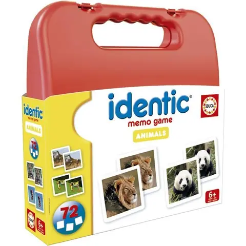 Identic Animaux - Jeu de mémoire - EDUCA - 72 cartes développe mémoire et attention - Dès 3 ans