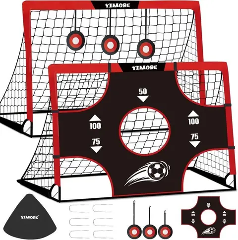 But de Football - Cage de Foot Enfant - 120x90x90cm - Portable - Avec Sac de Transport - 3 En 1