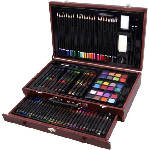 Mallette XXL De 140 Pièces - MAIN DARTISTE- Boite À Dessin - Activités Manuelles - Kit Complet - Art Plastiques