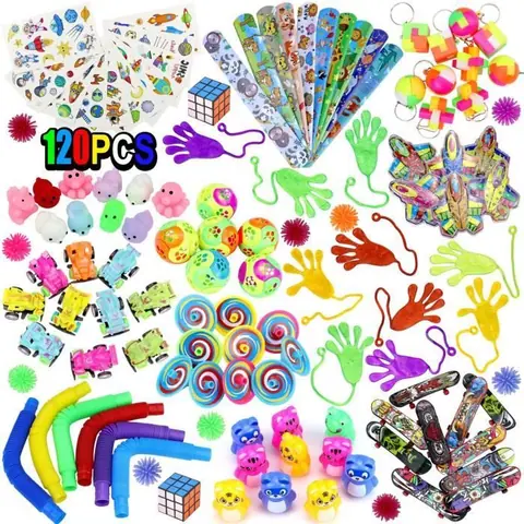 Assortiment de Jouets - 120 Pièces - Favors dAnniversaire - Pour Enfants - Mixte