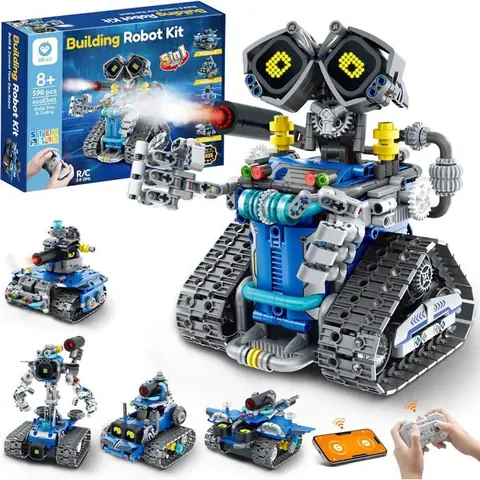 Technic Robot pour Enfants Garçons de 8 à 13 Ans Jouet de Construction 5 en 1 avec Application Programmable (596 Pièces)