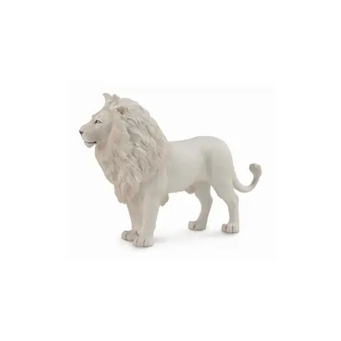 Figurine - Collecta - Lion Blanc - 14cm x 9cm - Réaliste - Pour enfants à partir de 3 ans