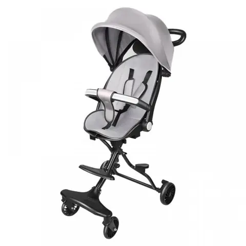 B.LIVEM Poussette Canne Compacte Pliable - Poussette Bébé Idéale pour les Voyages - Dossier Réglable - Avec Auvent