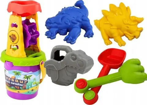 Bac à sable - LeanToys - Ensemble de sable - Dinosaure - Accessoires inclus - 3 ans et plus