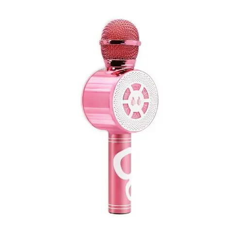 Micro Karaoké avec effets vocaux et lumineux - rose