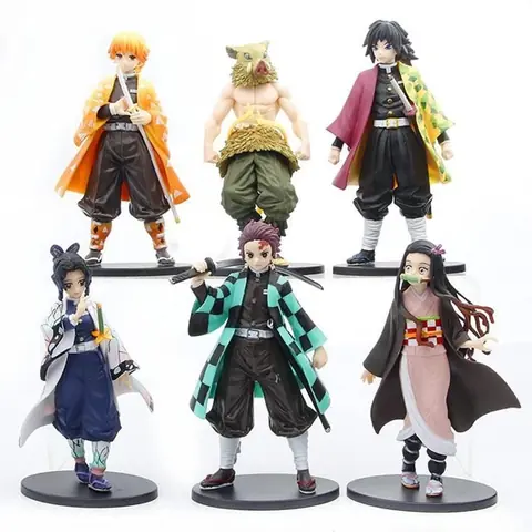 Lot de 6 figurines de 16 cm – Demon Slayer Figurines daction Kamado Nezuko Statue Anime collection Figurine Poupée Jouets Cadeaux