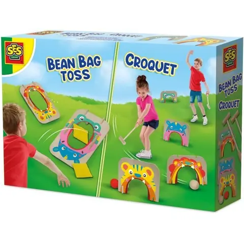 Jeu de croquet et lancer de sacs - SES CREATIVE - Jeu 2-en-1