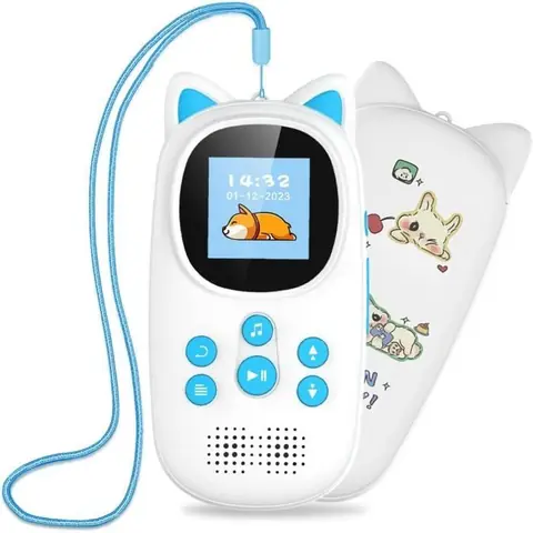 Lecteur MP3 Bluetooth 5.0 32Go MP3 Enfant avec Batterie 750mAh Qualité Sonore HiFi Lecteur de Musique MP3 avec Haut-Parleur[70]