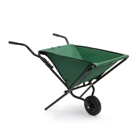 Relaxdays Brouette Pliable 66x 64x 112cm pliable Barrow Chariot de jardin avec Polyester robuste peu encombrant en acier chariot…