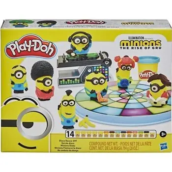 PLAY-DOH - Les Minions 2 : Il était une fois Gru - Soirée disco avec 14 Pots de pâte PLAY-DOH - atoxique
