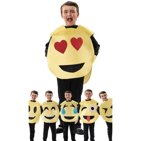 Déguisement - Emoji Visages - Mixte - Noir - A partir de 8 ans - Carnaval
