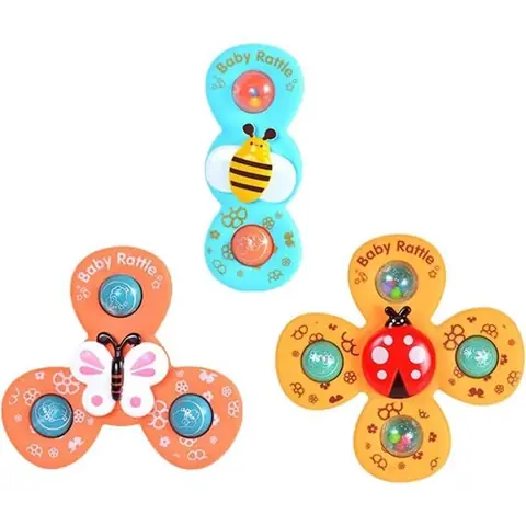 Jouets À Ventouse Ventouse Spinner Jouets 3 Pcs Jouets Bain Baignoire Spinner Spinner Jouets Tournant Bébé Bain Animaux Mignons