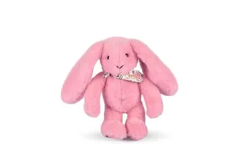 Peluche lapin rose 25 cm - Lapin Fleurette