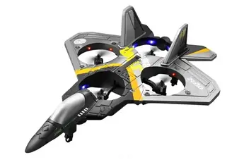 Avion télécommandé 2.4Ghz rotation 360° - Modèle Rafale Gris