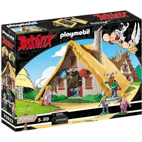 PLAYMOBIL 70932 Astérix La hutte dAbraracourcix Personnages 110 pièces Dès 5 ans