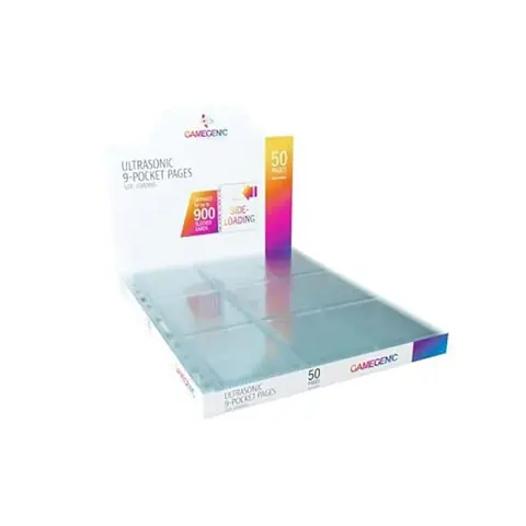 Pochettes pour cartes - Gamegenic - 114750 - Chargement latéral - 9 pochettes par ultrasons - 50 pièces