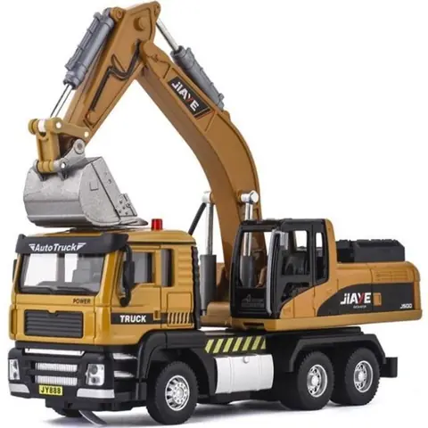 Camion Chantier Tracteur Enfant Jouet Excavatrice Cat Véhicule de Chantier Jaune