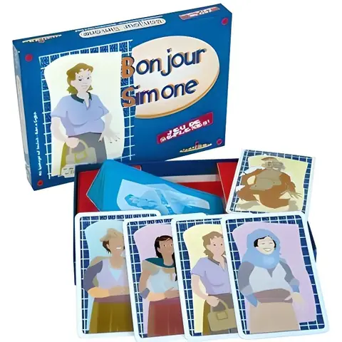 Jeu de carte - Bonjour Simone - Dobble - 6 ans - Bleu - Mixte