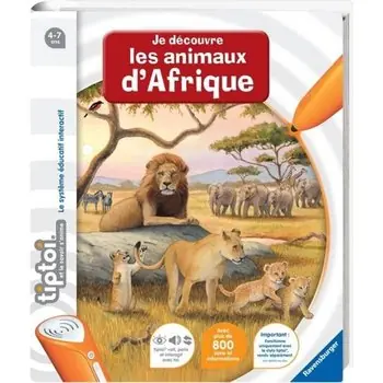 tiptoi® - Je découvre les animaux d'Afrique -  Ravensburger - Livre électronique éducatif - Dès 4 ans - en français