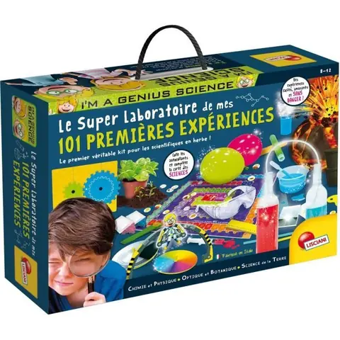 Kit Scientifique - LISCIANI GIOCHI - IM A GENIUS - 101 Expériences - Matériel Inclus - Manuel Illustré