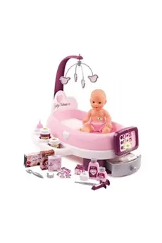 SMOBY Baby Nurse Nursery Electronique + Poupon Pipi - 24 Accessoires