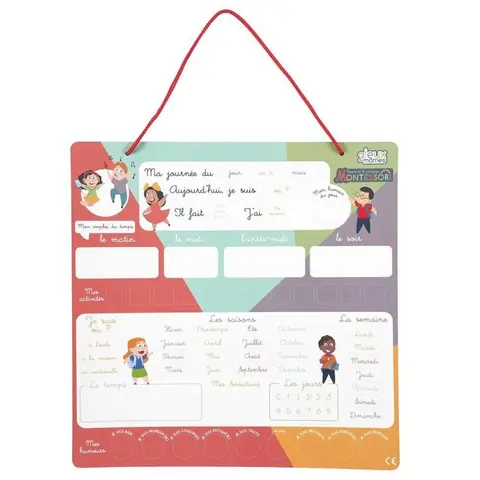 Jeu Montessori Emploi du temps de la Journée - JECOMPRENDS