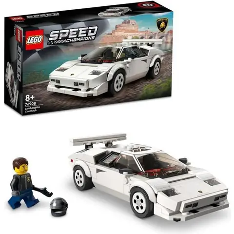 LEGO® 76908 Speed Champions Lamborghini Countach Jouet modèle de Voiture de Course Pour les Enfants de 8 Ans et Plus