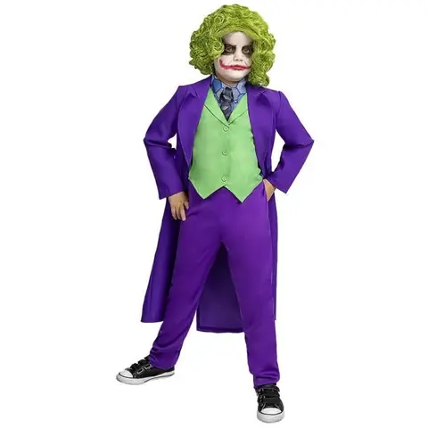 Déguisement Joker garçon- Funidelia-118071  Super héros DC Comics Méchants- Déguisement garçon et accessoires- Multicolore