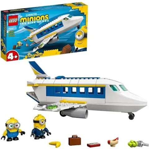 LEGO® 75547 Minions Pilote Minion aux commandes Kit de construction dun jouet avion avec Bob et Stuart 4 ans et plus