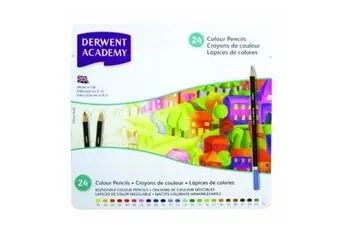 Derwent Colour Crayons De Couleur Boîte En Metal De 24