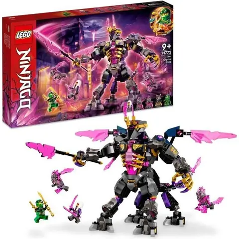 LEGO 71772 NINJAGO Le Roi de Cristal Jouet de Ninja Figurine Lloyd Garde et Guerrier Cristallisés Cadeau Enfants Dès 9 Ans