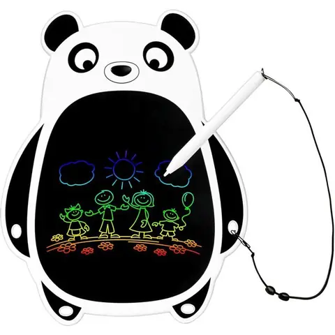 Tablette décriture LCD 85 pouces pour enfants (filles et garçons de 3 à 8 ans) - Motif panda noir et blanc