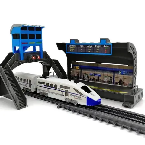Jouets De Circuit Train Electrique - Circuit Train Electrique - 360 cm - 3 wagons - Lumières et Sons