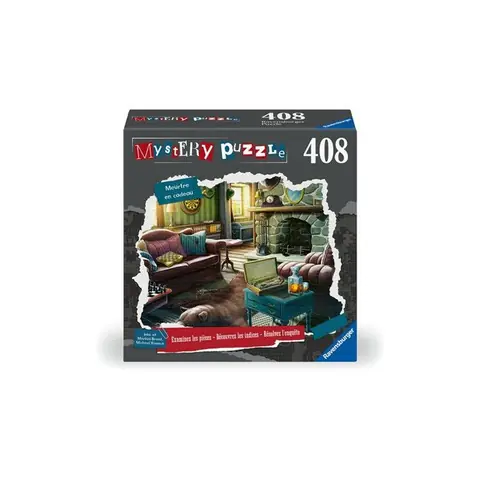 Puzzle - RAVENSBURGER - Mystery puzzle Meurtre en cadeau - 408 pièces - Enquête passionnante - Multicolore