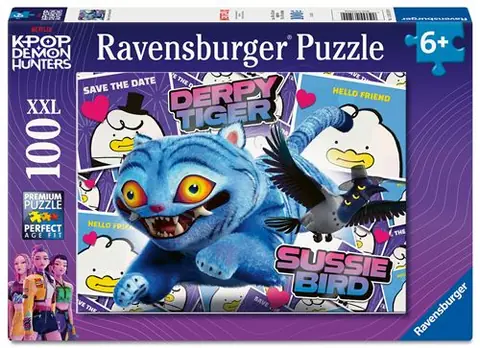 Puzzle 100 pièces XXL Ravensburger Le duo Derpy et Sussie KPop Demon Hunters