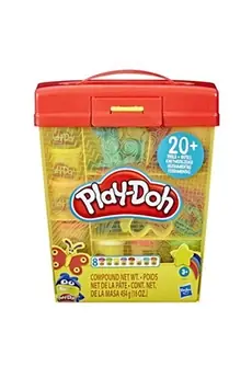 PLAY-DOH - Super boîte d'accessoires  avec 8 couleurs de pâte PLAY-DOH - atoxique et plus de 20 outils