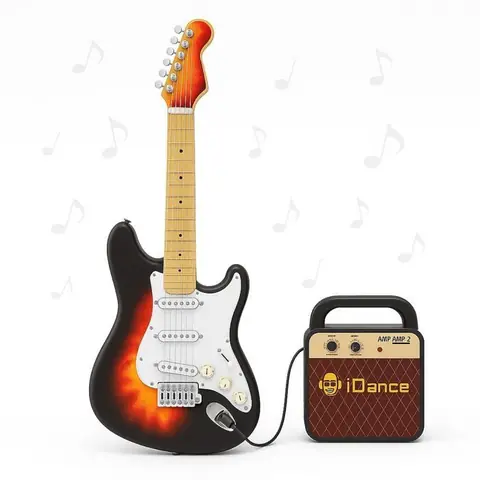 Guitare électrique enfant - iDance - 4 modes de guitare - 8 boutons de touche - 56 boucles musicales