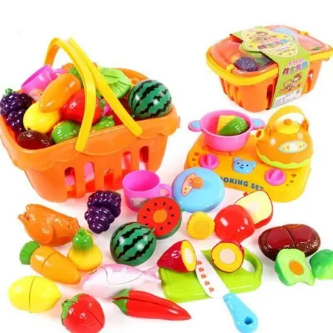 Jeu de simulation de cuisine pour enfants - CPROPRO - Lot de 21 pcs légumes fruits poisson chauffe de thé