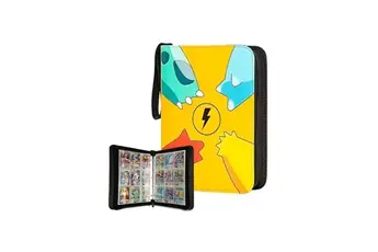 Classeur de Rangement Motif Pokémon pour 900 Cartes avec Fermeture Zippée Jaune