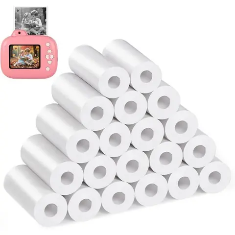 20 Rouleaux Papier Appareil Photo Enfant Papier Thermique Pour Appareil Photo Instantané Enfant Papier De Rechange Pour Appareil
