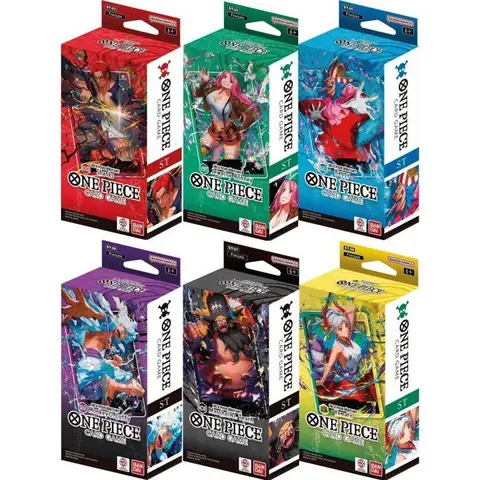Deck Débutant - ASMODEE - 6 Beginners Decks ST23-ST28 FRANCAIS - 6 decks prêts à jouer - 1 booster OP-11 - Tapis de jeu