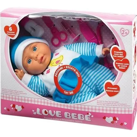 Poupon Docteur - 33cm - Fonctions déternuement de pleurs et de battements de coeur