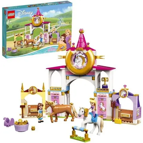 LEGO® 43195 Disney Les Écuries Royales de Belle et Raiponce Jouet de Construction avec Cheval et Figurines