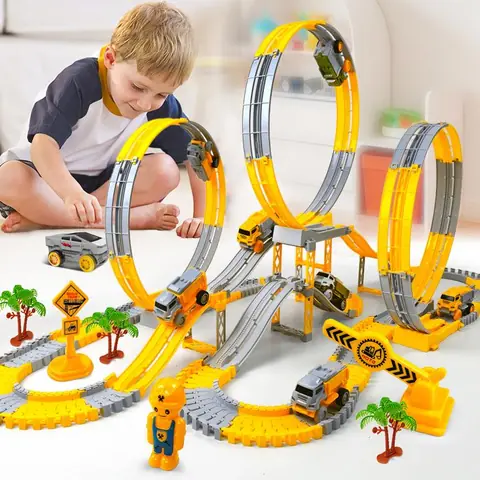 Circuit Voiture Électrique - TIDUCEL - Modèle 234 Pièces - Jouet Éducatif - Mixte - 2 ans et plus